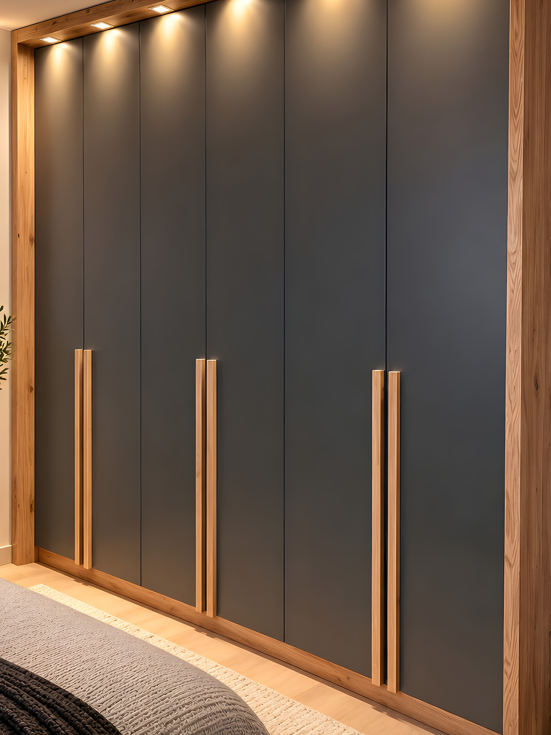 Dressing anthracite et bois clair sur mesure — réalisation EMA 02